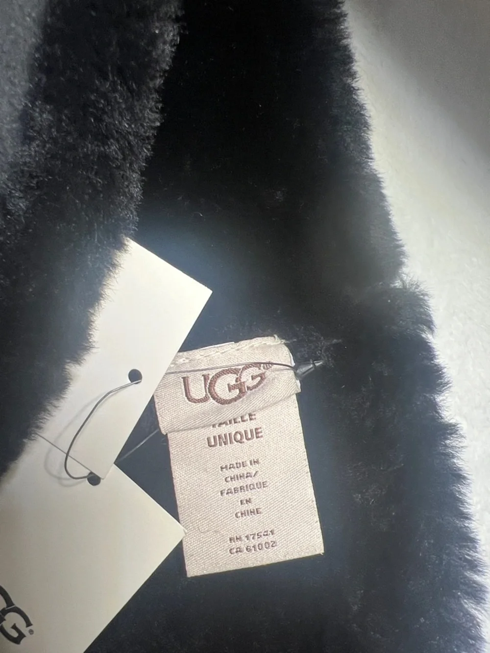 UGG Black sheepskin Ear Warmer